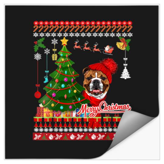 English Bulldog Dog Christmas Ugly Sweater English Xmas Gift   : Bobs Burgers Family Shirt, Bobs Burgers Vintage Stickers