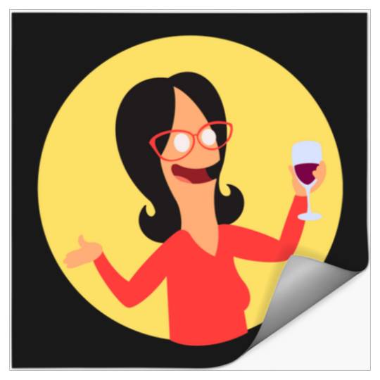 Linda and her wine  1: Bobs Burgers Family Shirt, Bobs Burgers Vintage Stickers