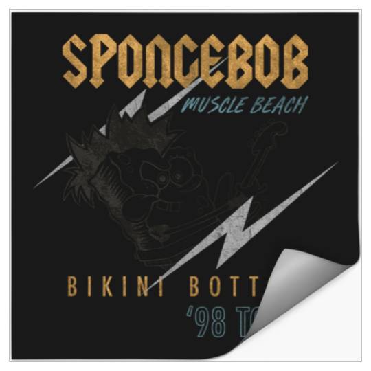 SpongeBob SquarePants Muscle Beach Rock Tour  : Bobs Burgers Family Shirt, Bobs Burgers Vintage Stickers