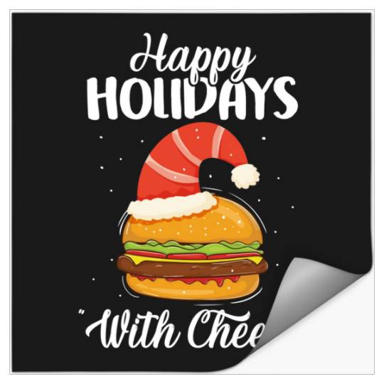 Happy Holidays with Cheese Christmas Xmas Cheeseburger  : Bobs Burgers Family Shirt, Bobs Burgers Vintage Stickers