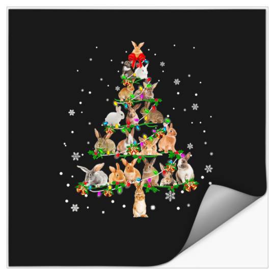 Rabbit Christmas Tree Xmas Merry Gift Halloween Day: Bobs Burgers Family Shirt, Bobs Burgers Vintage Stickers