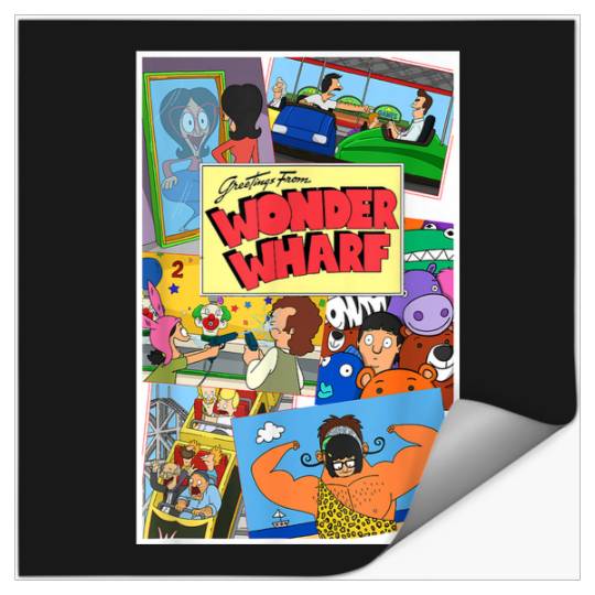 The Bobs Burgers Movie Greetings From Wonder Wharf Stickers