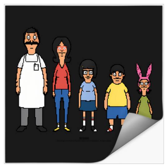 Bob'S Burgers 8 Bit Stickers