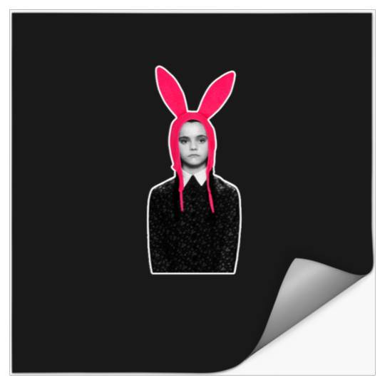 wednesday addams bobs burgers family mashup sticker Stickers