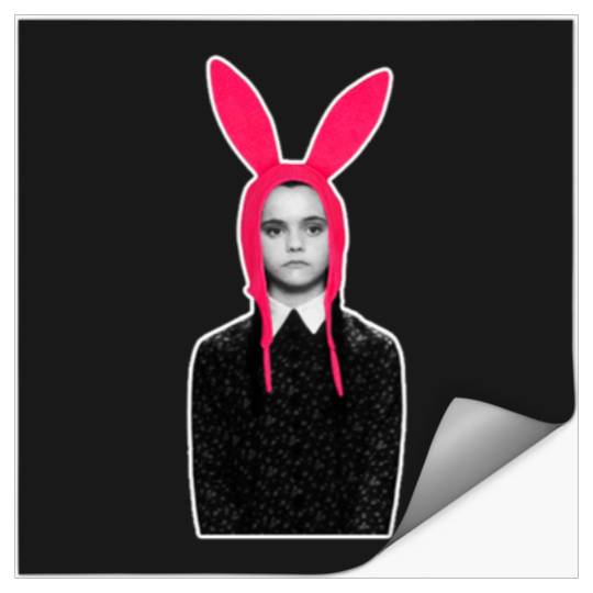 Wednesday Addams Bobs Burgers Addams Family Mashup Stickers