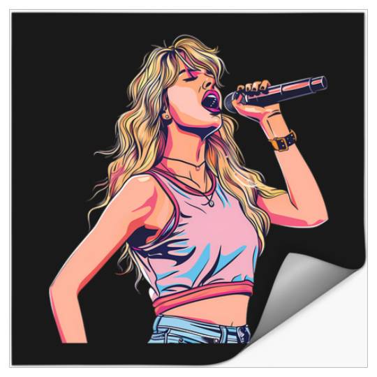 Discover Taylor-Swift-To-Sing-A-Song-Music T-Shirt Stickers