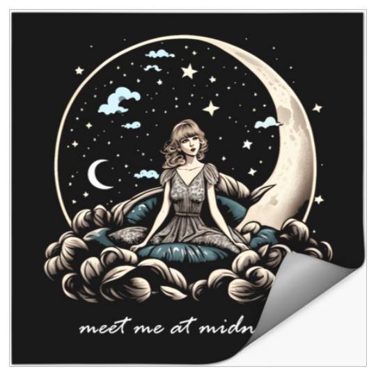 Discover Taylor-Swift-Midnights-Moon T-Shirt Stickers