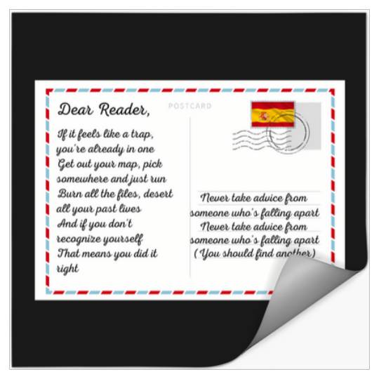 Discover Dear Reader Taylor Lyric 2579 Stickers