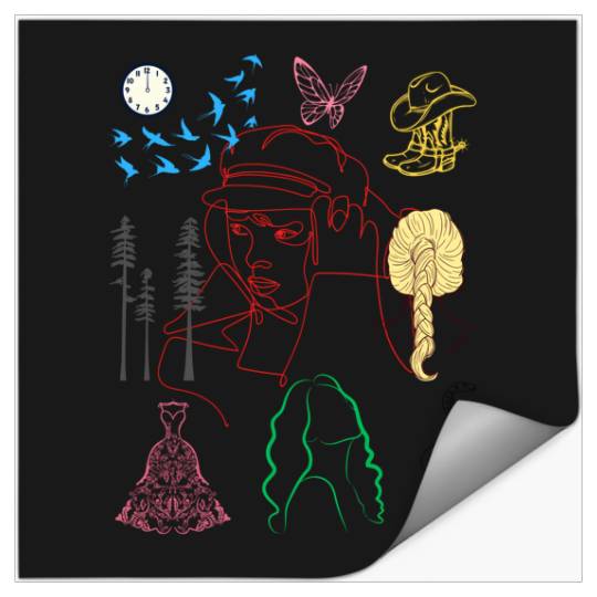 Discover Taylor Discography Album Design 4622 Stickers