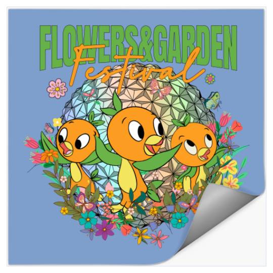 Disney Epcot Orange Bird Stickers, Funny Orange Bird Stickers