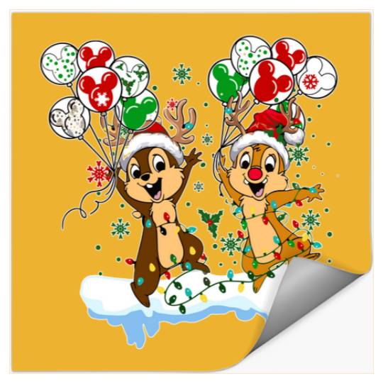 Disney Chip And Dale Christmas, Chip And Dale Stickers