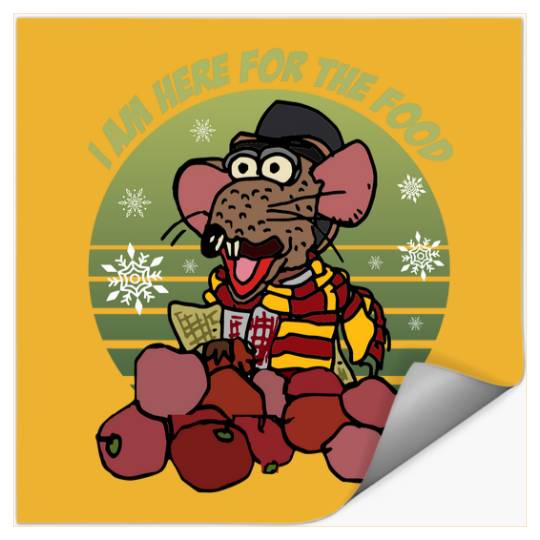 Rizzo the Rat I Am Here For The Food  Stickers, Disney The Muppet Christmas Carol Stickers