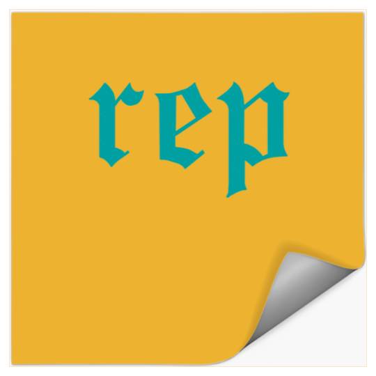 Discover Rep Teal Reputation Taylor Stickers