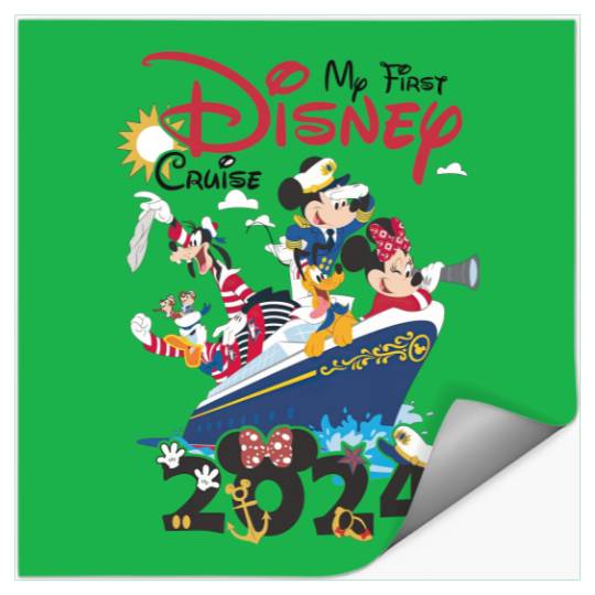 My First Disney Cruise 2024 Stickers, Captain Mickey Mouse And Friends Stickers