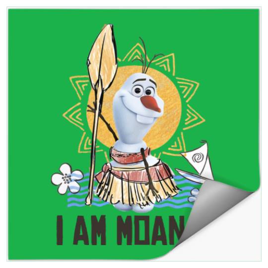 Funny Disney Olaf Presents Moana Costume Sketch Stickers, WDW Trip  Stickers Family Birthday Gift