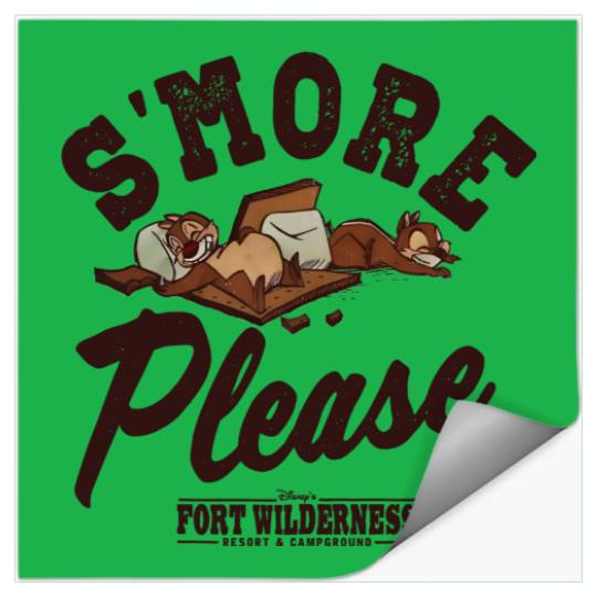 SMore Please Chip N Dale Stickers, Disney Happy Camper Stickers