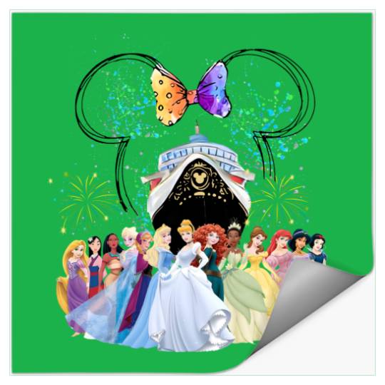 Disney Cruise Princess Stickers, Disney Princess Stickers, Disney Cruise Line 25th Anniversary Stickers