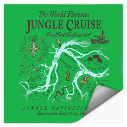 Disney Jungle Cruise World Famous Stickers, Disney Jungle Cruise Stickers