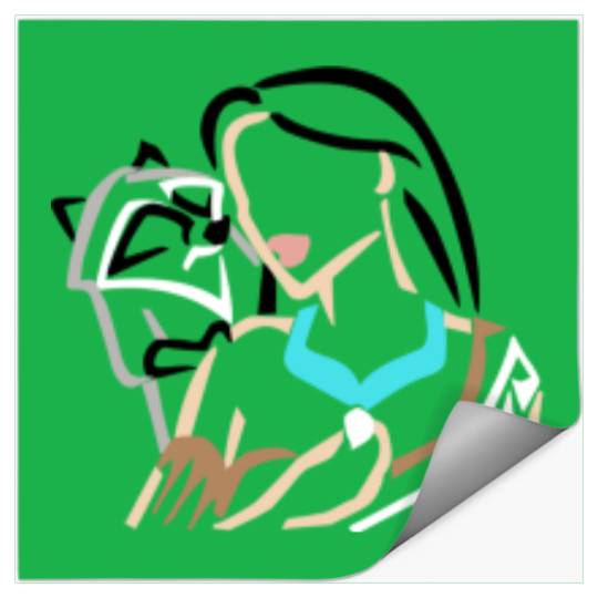 Pocahontas & Meeko embroidered Crewneck, Disney embroidered Stickers