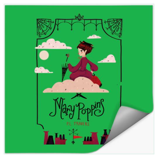 Vintage Disney Mary Poppins  Stickers, Retro Poppins Apothecary Mary Poppins Stickers