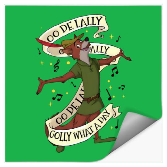 Robin Hood Stickers, Oo De Lally Stickers, Disney Stickers