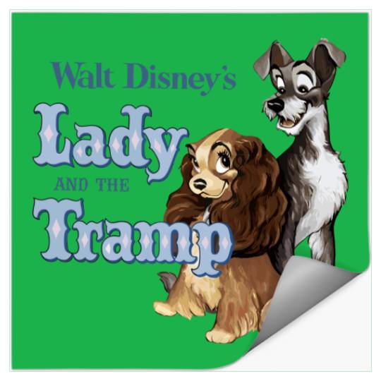 Lady and the Tramp Stickers, Disney Lady and the Tramp Retro Stickers