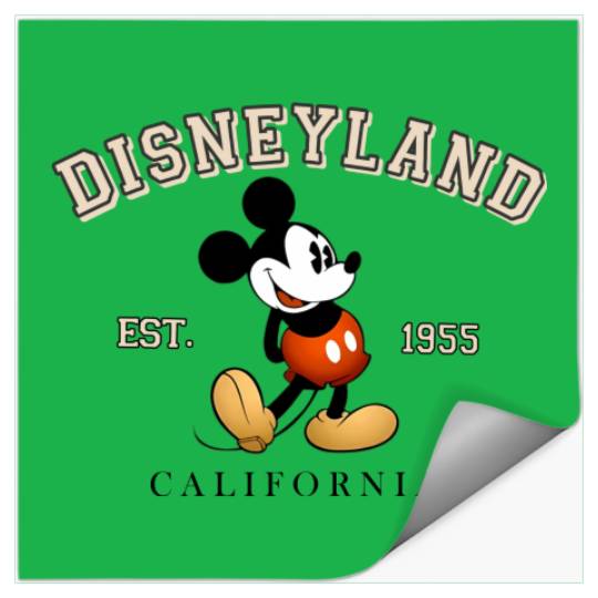 Mickey Disneyland Est 1955 Stickers - Vintage Disneyland Stickers