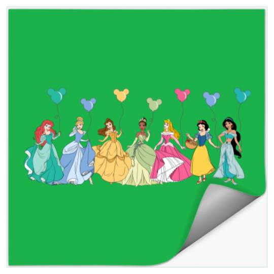 Discover Disney Princess Balloon Stickers, Princess Squad Stickers