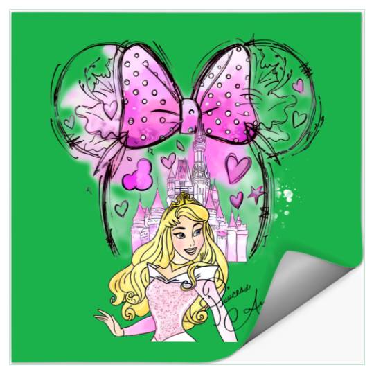 Aurora Princess Stickers, Disney Princess Stickers, Watercolor Disney Princess Stickers