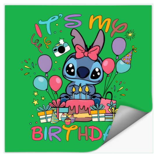 It's My Birthday Stickers, Stitch Stickers, Disney Birthday Stickers, Stitch Party Stickers, Toddler Disney Stickers