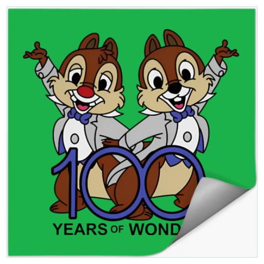 Disney 100 Years of Wonder, 100 year Anniversary, Chip n Dale Stickers
