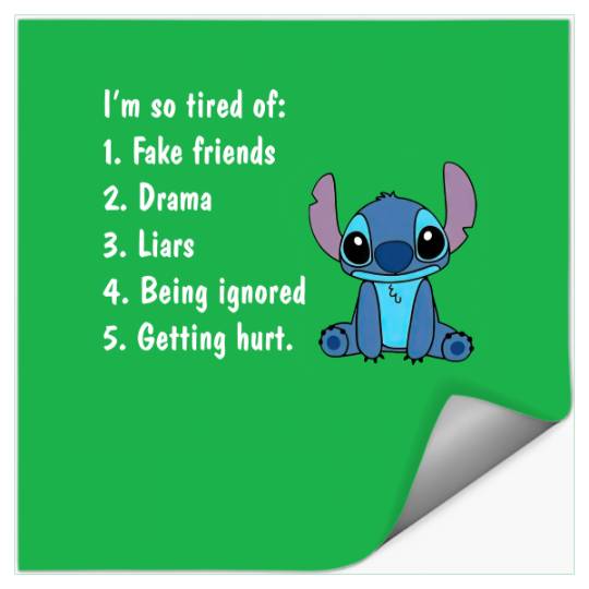 Cute Stitch Stickers, Disney Stitch Stickers, Sad Stickers, Disney Stitch Stickers