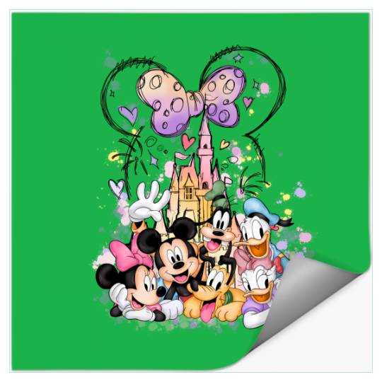 Disney Minnie Castle Stickers, Disney Characters Stickers , Minnie Mouse and Friends Stickers,Minnie Birthday Stickers