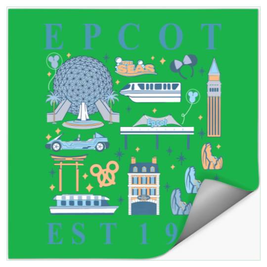 Disney Epcot Since 1982 Stickers, Disney Trip Family Stickers, Disney Aesthetic Stickers, Disneyworld Stickers, Disneyland Stickers,  Stickers
