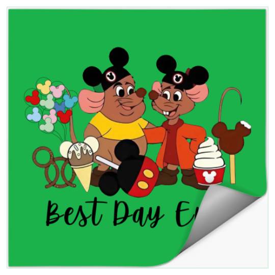 Best Day Ever Jaq and Gus Gus Stickers, Disney Trip Stickers, Disneyland Cinde Stickers, Disney Mice Stickers