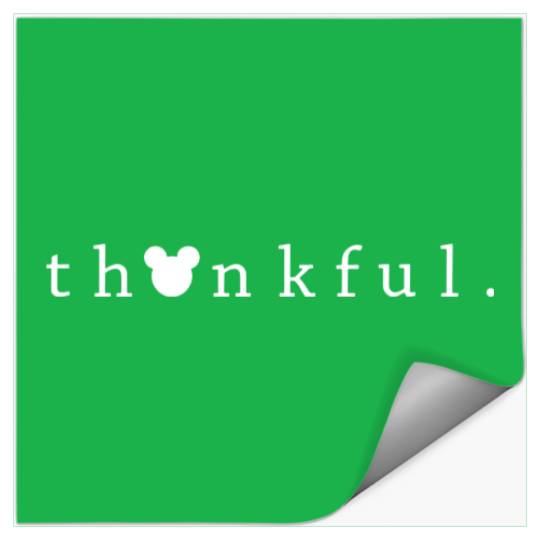 Disney Thankful Stickers, Disney Thankful Stickers, Mickey Head Thanksgiving Stickers
