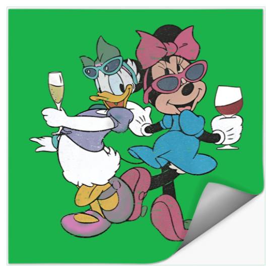 Epcot Minnie and Daisy, Disney Epcot Stickers, Drink Around the World Stickers