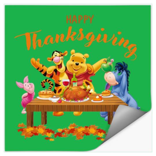 Happy Thanksgiving Stickers, Disney Pooh The Winnie, Eeyore Stickers