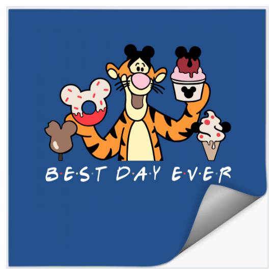 Tigger Best Day Ever, Tigger Disney Snacks Stickers