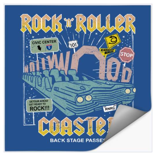 Disney Rock N Roller Coaster  Stickers, Vintage Disney Hollywood Studios Stickers, Disney World Stickers