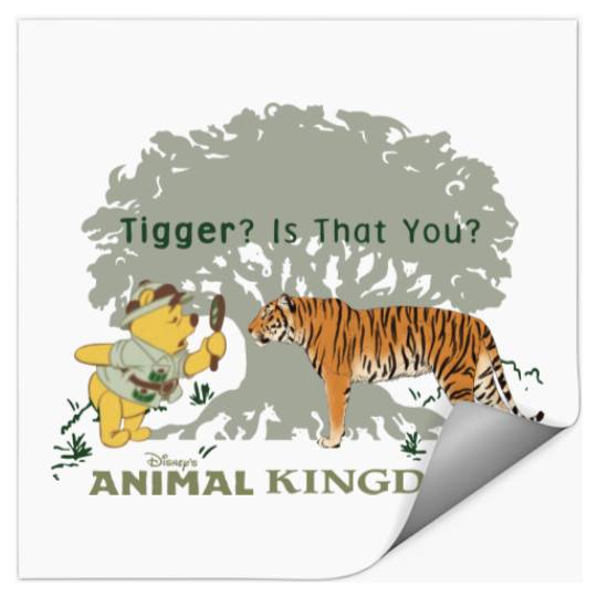 Disney Pooh Tigger is that you Stickers, Vintage Pooh Animal Kingdom Stickers