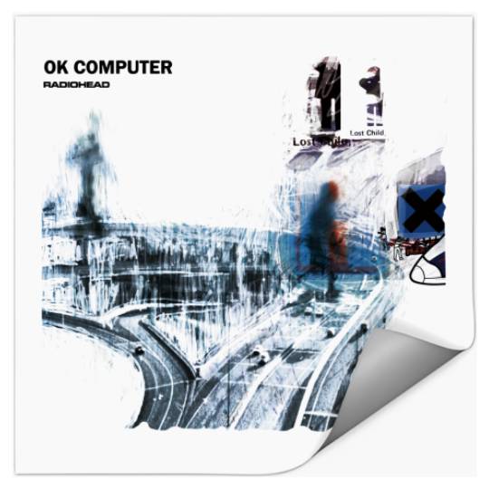Radiohead Ok Computer Stickers 1997 Nigel Godrich, Colin Greenwood, Thom Yorke