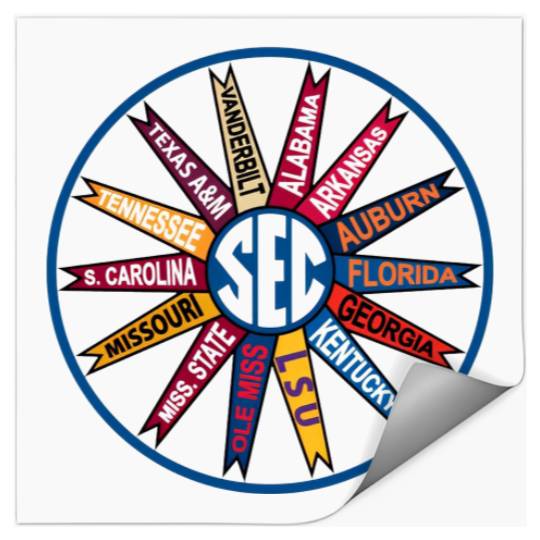 Southeastern Conference Team Stickers