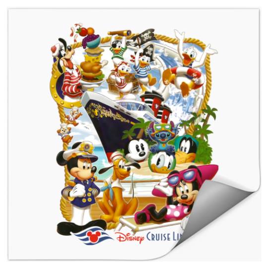 Comfort Colors Disney Cruise Line Stickers, Mickey Cruise Stickers