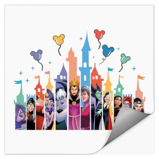Disney Villains Stickers, Villains Stickers, Disney Villains Castle Stickers