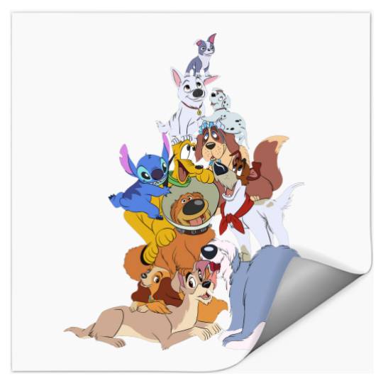 Disney Dogs Stickers, Disney Pluto, Bolt Percy Dug Stickers, Disney Dog Mom & Lovers