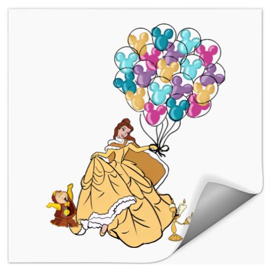 Disney Belle Stickers, Beauty And The Beast Stickers, Belle Princess