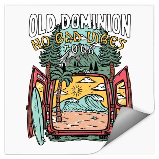 Discover Old Dominion Band No Bad Vibes Tour 2023 Stickers Old Dominion Tour Merch, No Bad Vibes Tour Stickers