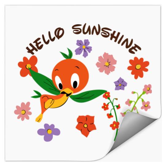 Disney Orange Bird Hello Sunshine Stickers, Flower and Garden 2023