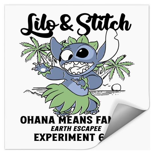 Disney Lilo Stitch Aloha Hawaii Stickers, Ohana Means Family Stickers